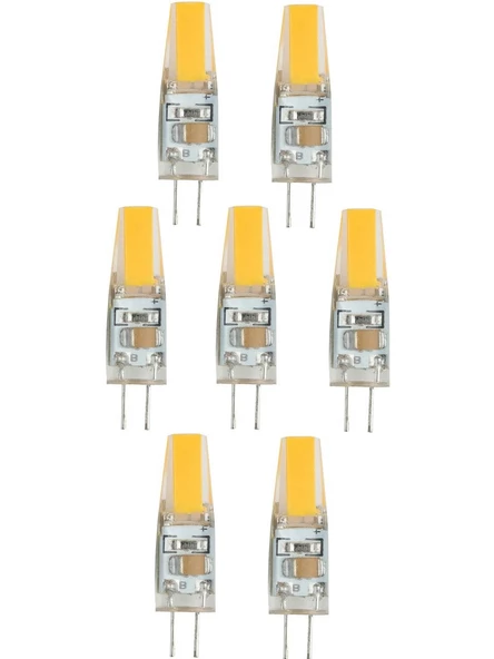 7 Adet 4W 220V G4 Duy Led Kapsül Ampul 6500K Beyaz Işık KES008