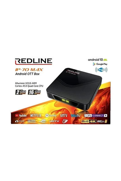 Redline Ip-70 Max Android 10 TV Box 2GB/16GB