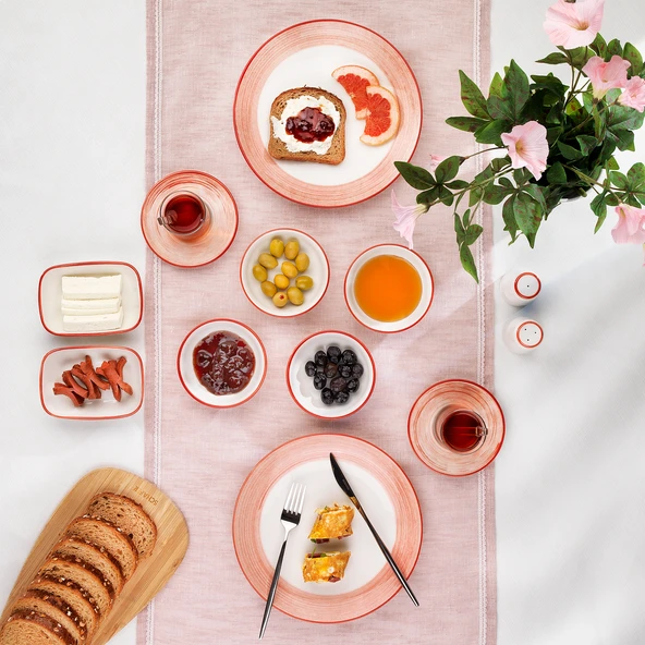 Schafer Vivian Kahvaltı Takımı 32 Parça-Kırmızı - 5