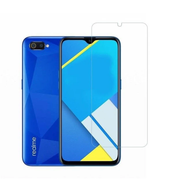 Tonex Realme C2 Uyumlu  Temperli cam 9H sertlik 2.5D Ekran koruyucu