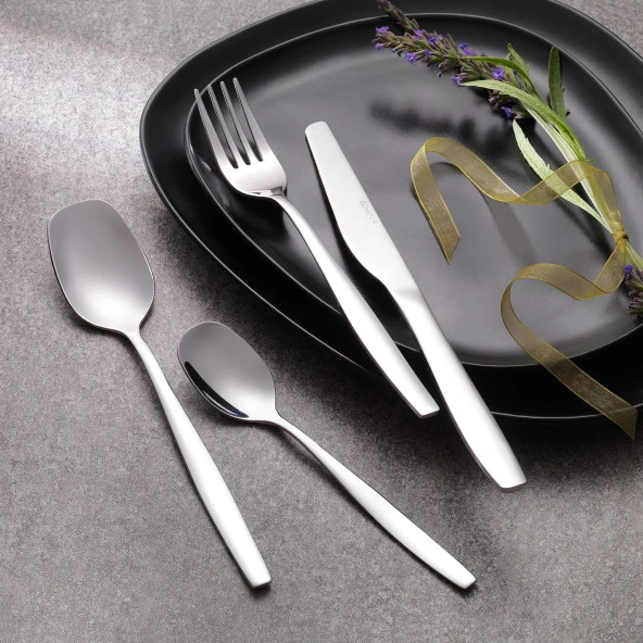 Schafer Sheen 24 Parça Çatal Kaşık Bıçak Takımı-Gümüş22