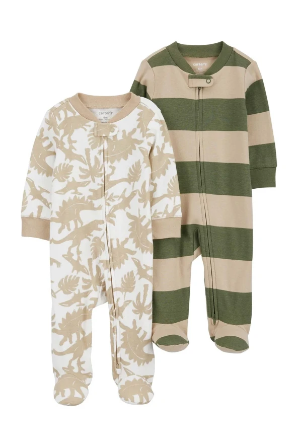 Carter's Layette Erkek Bebek 2'Li Tulum 1Q470410 Karışık Renkli