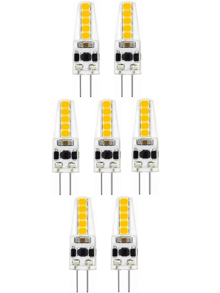 7 Adet 1,5W 220V G4 Duy Led Kapsül Avize Ampulü 3000K Günışığı Işık KES006