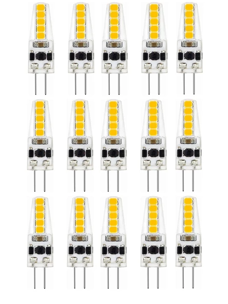 15 Adet 1,5W 220V G4 Duy Led Kapsül Avize Ampulü 3000K Günışığı Işık KES006