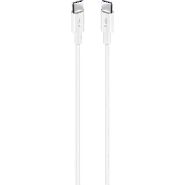 Ttec 2DK45B USB-C - USB-C 200cm 65W PD/QC Hızlı Şarj/Data Kablosu Beyaz