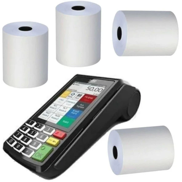 Termal Pos Yazar Kasa Rulosu - Pos Kağıdı - Beyaz - 80 mm x 40 Metre - 10 Adetlik 5 Paket - Resim 7