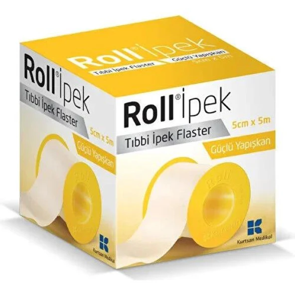 Roll İpek 5X5 M Tıbbi Flaster Çinko Oksitli Kauçuk Yapışkanlı