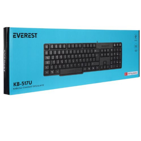 EVEREST KB-517U SİYAH USB Q STANDART KLAVYE - 2