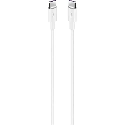 Ttec 2DK47B USB-C - USB-C 30cm 65W PD/QC Hızlı Şarj/Data Kablosu Beyaz