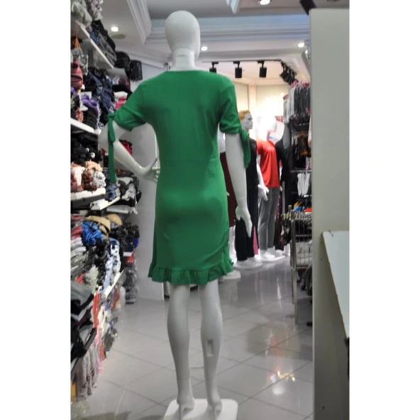 Kruvaze Yaka Elbise - 2