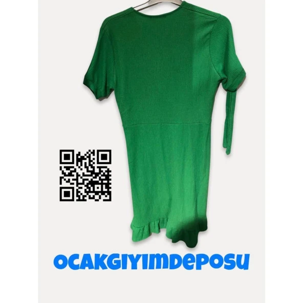 Kruvaze Yaka Elbise - 7