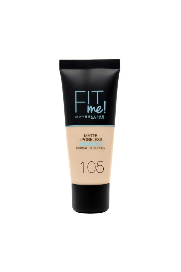 Maybelline New York  Fondöten Fit Me Matte Poreless Foundation 105 Natural Ivory