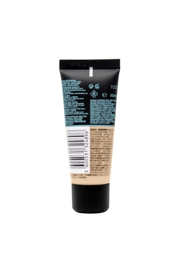 Maybelline New York  Fondöten Fit Me Matte Poreless Foundation 105 Natural Ivory - 3