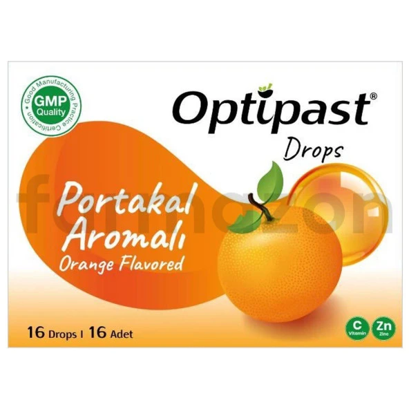 Optipast Drops Portakal ve C Vitaminli 16 Pastil