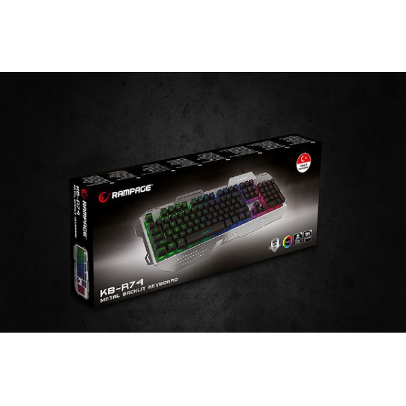 RAMPAGE KB-R74 METAL BACKLIT KEYBOARD OYUNCU KLAVYESİ