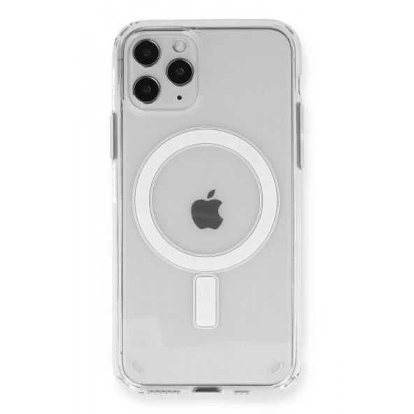 Newface iPhone 12 Pro Max Uyumlu Kılıf Magneticsafe Şeffaf Silikon
