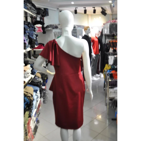 ÖNÜ FIRFIRLI KIRMIZI ABİYE - 2