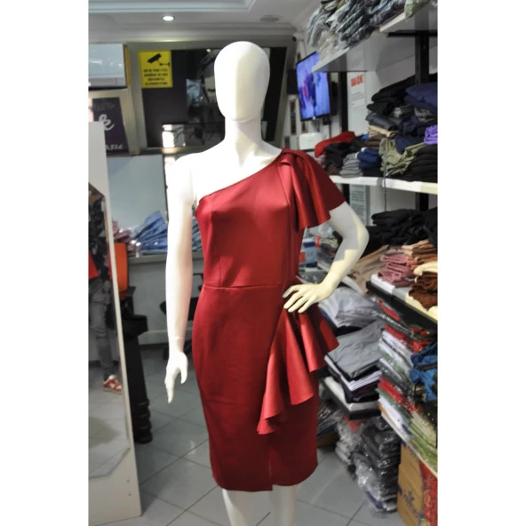 ÖNÜ FIRFIRLI KIRMIZI ABİYE - 3