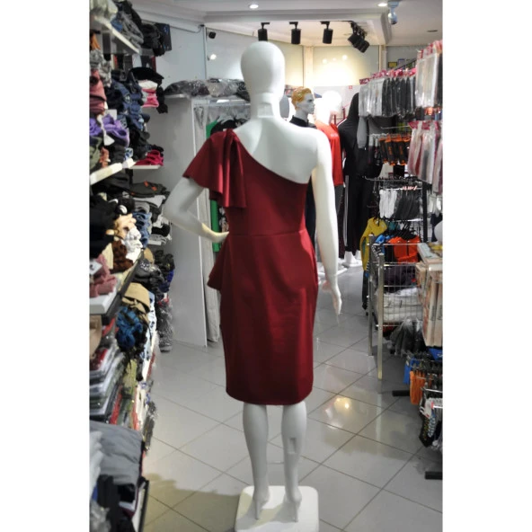 ÖNÜ FIRFIRLI KIRMIZI ABİYE - 4