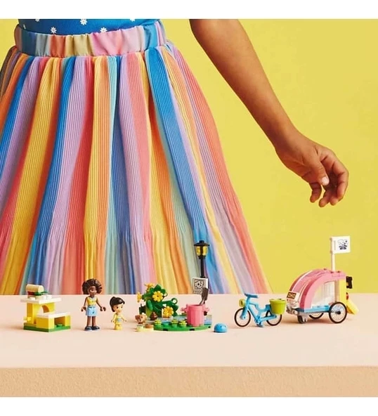 LEGO® Friends Köpek Kurtarma Bisikleti 41738-6 Yaş ve Üzeri Çocuklar için Çıkarılabilir Römorklu Oyuncak Yapım Seti (125 - Resim 3