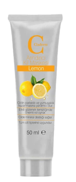 Claderm 50 ml Kil Maskesi – Lemon