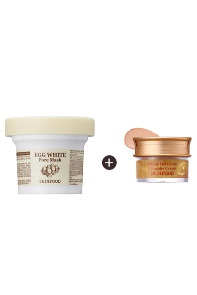 Skinfood Egg White Pore Mask + Salmon Concealer (1)