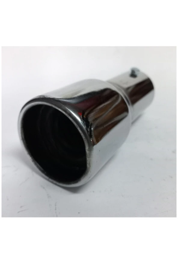 51 mm. Antipas iç kaplamalı Sök / Tak vidalı Yuvarlak SESSİZ nikelaj egzoz eksoz ucu - Resim 2