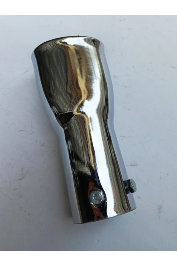 51 mm. Antipas iç kaplamalı oval RÜZGAR sesli sök/tak vidalı nikelaj egzoz eksoz ucu - Resim 3