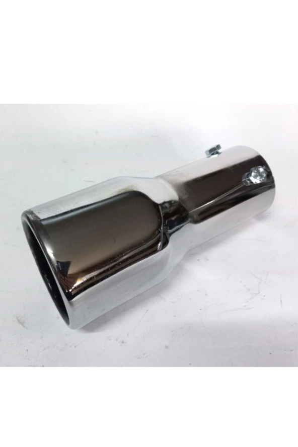 51 mm. Antipas iç kaplamalı Sök / Tak vidalı Yuvarlak SESSİZ nikelaj egzoz eksoz ucu - Resim 4