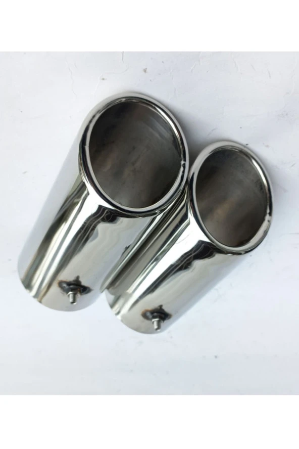 76 Mm. Tekli Somunlu Krom Egzoz Eksoz Ucu Volkswagen Passat Uyumlu - Resim 2