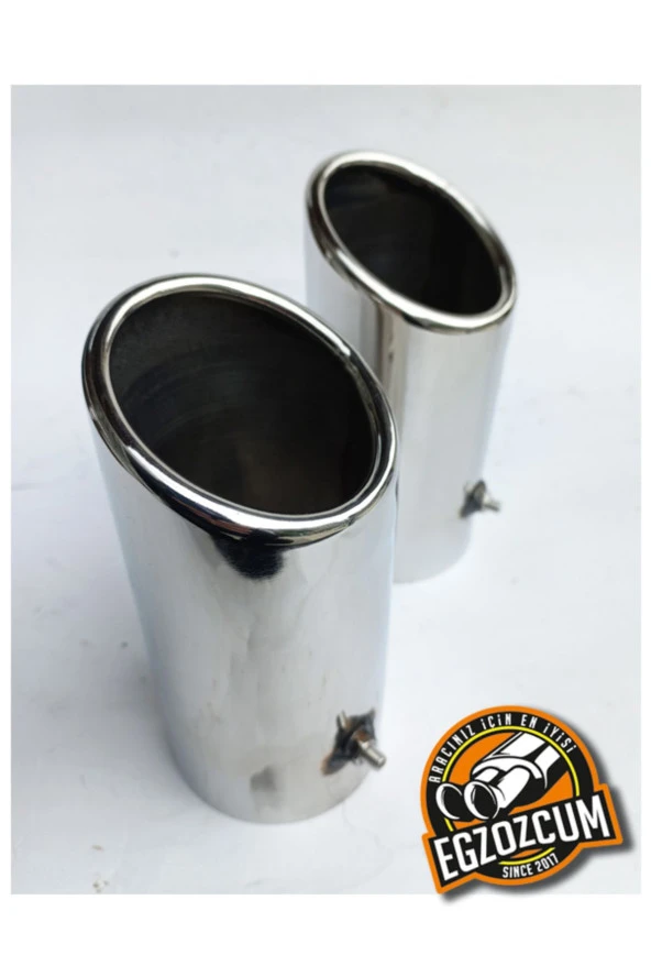 76 Mm. Tekli Somunlu Krom Egzoz Eksoz Ucu Volkswagen Passat Uyumlu - Resim 4