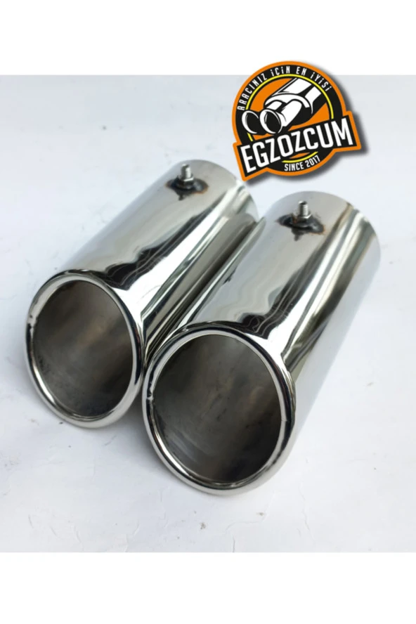 76 Mm. Tekli Somunlu Krom Egzoz Eksoz Ucu Volkswagen Passat Uyumlu - Resim 5