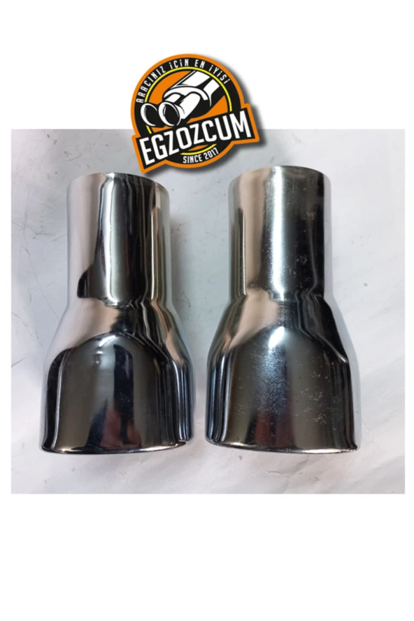 60 mm. Nikelaj Kare Sessiz Egzoz Eksoz Ucu - Resim 6