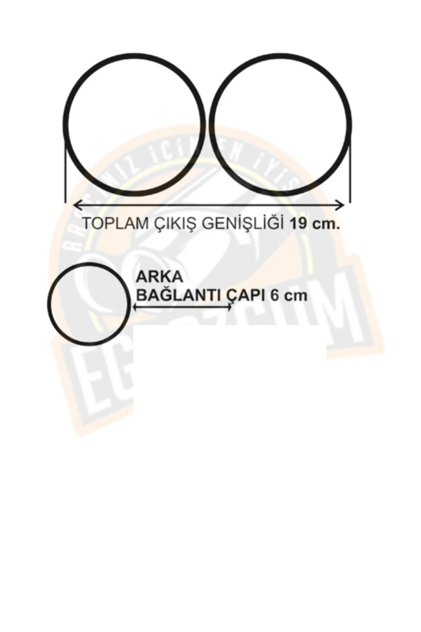 76 mm. Krom düz eşit (dual) çift çıkışlı paslanmaz içi boş egzoz eksoz ucu 2 ADET TAKIM - Resim 6