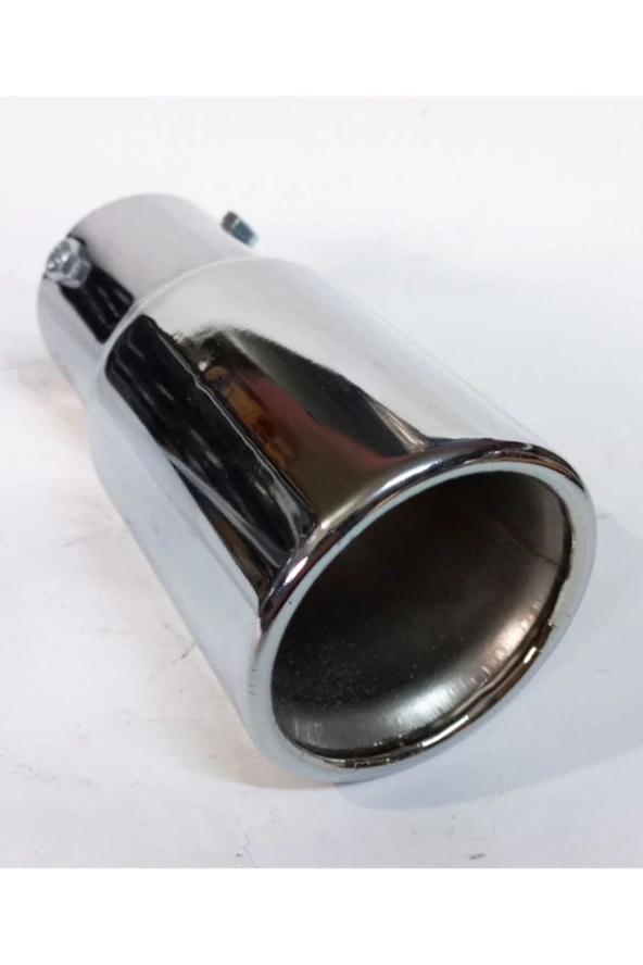 60 mm. YUVARLAK Sessiz nikelaj vidalı egzoz eksoz ucu tekli  Uyumlu