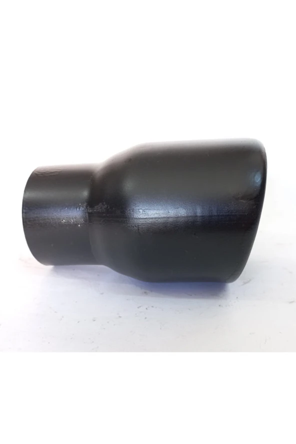 Siyah Antipas kaplamalı nikelaj tekli Önü kesik egzoz eksoz ucu 60 mm - Resim 2