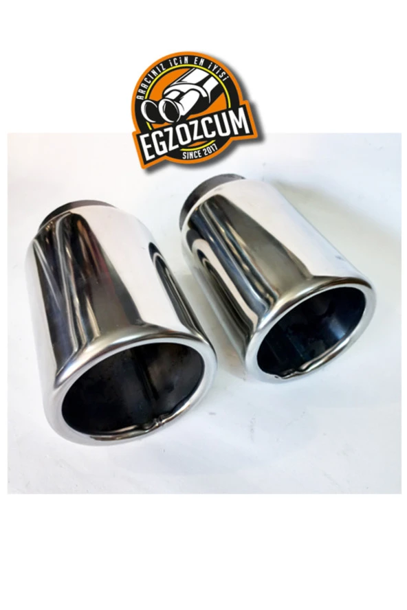 Paslanmaz Krom tekli 76 mm. Egzoz eksoz ucu başlığı - Resim 4