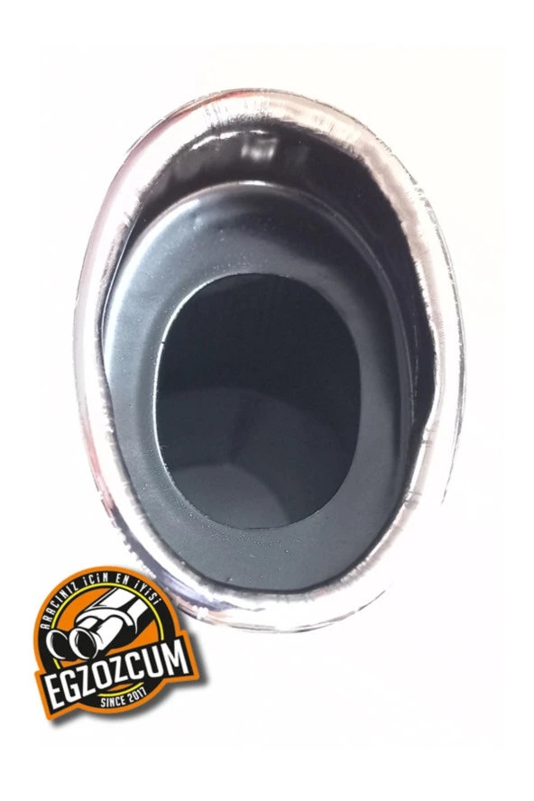 Antipas iç kaplamalı Rüzgar sesli 51 Uyumlu mm yassı nikelaj tekli egzoz eksoz ucu - Resim 3