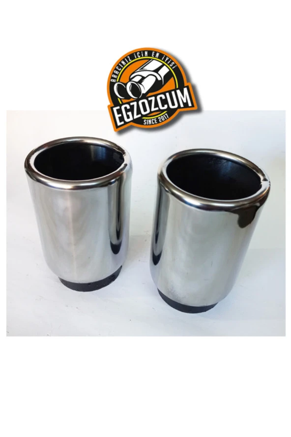 Paslanmaz Krom tekli 76 mm. Egzoz eksoz ucu başlığı - Resim 5