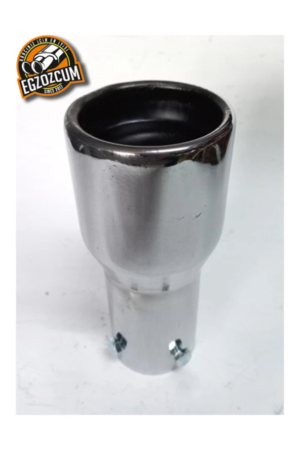 51 mm. RÜZGAR rüzgar sesli Antipas iç kaplamalı VİDALI sök/tak YUVARLAK nikelaj egzoz eksoz ucu - Resim 2