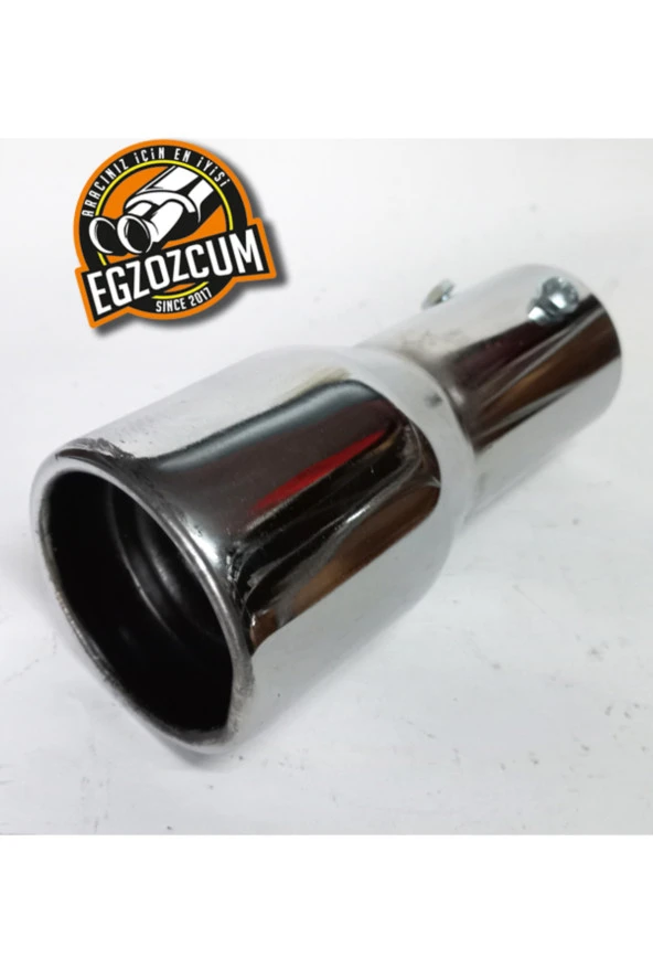 Antipas iç kaplamalı Islık sesli 50 mm nikelaj tekli egzoz eksoz ucu - Resim 2