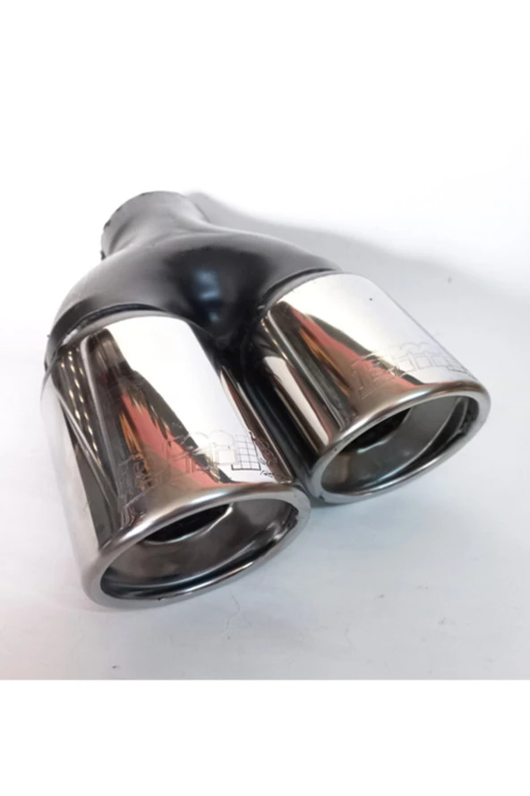 76 mm. ÇİFTLİ İÇİ DOLU SAĞ KROM EGZOZ EKSOZ UCU - Resim 2