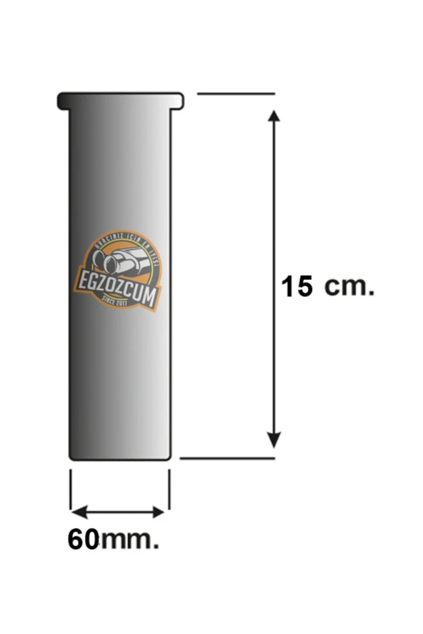 60 mm. Düz nikelaj egzoz eksoz çıkış borusu - Resim 3