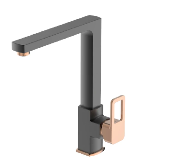 QUA CLARA PLUS COLOURS EVİYE BATARYASI SİYAH-ROSE GOLD