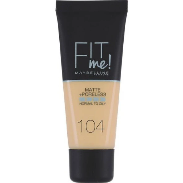 Maybelline New York Fit Me Matte & Poreless Foundation 30 Ml 104 Soft Ivory