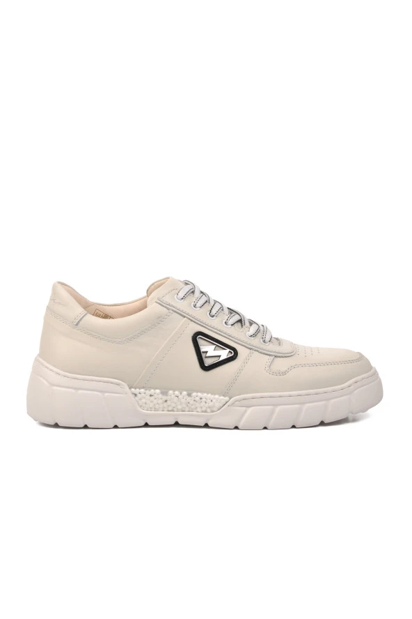 Marcomen 152-19503 Kırık Beyaz Hakiki Deri Erkek Sneaker