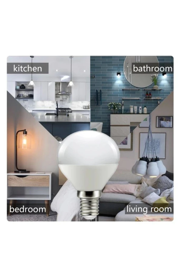 Şahnet 7W Mini Avize Led Ampul Sarı - 3000K E14 - Resim 4