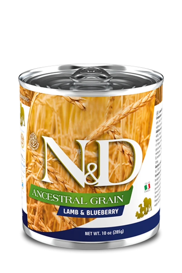 N&D ANCESTRAL GRAIN KUZU VE YABAN MERSİNİ KÖPEK KONSERVE 285 GR 6 LI