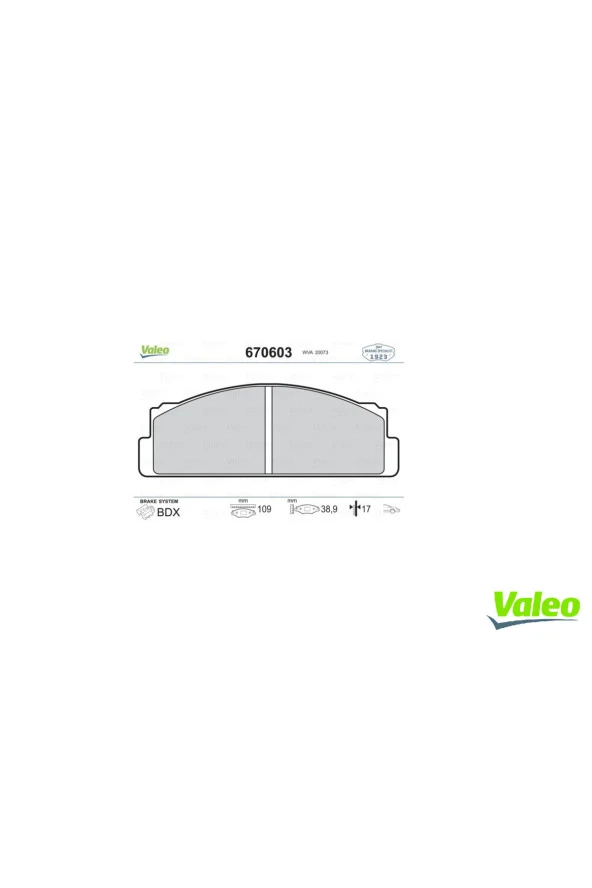 VALEO ÖN FREN BALATA TK. M124 M131 SERÇE DOĞAN ŞAHİN KARTAL SLX 5888149 VALEO 670603