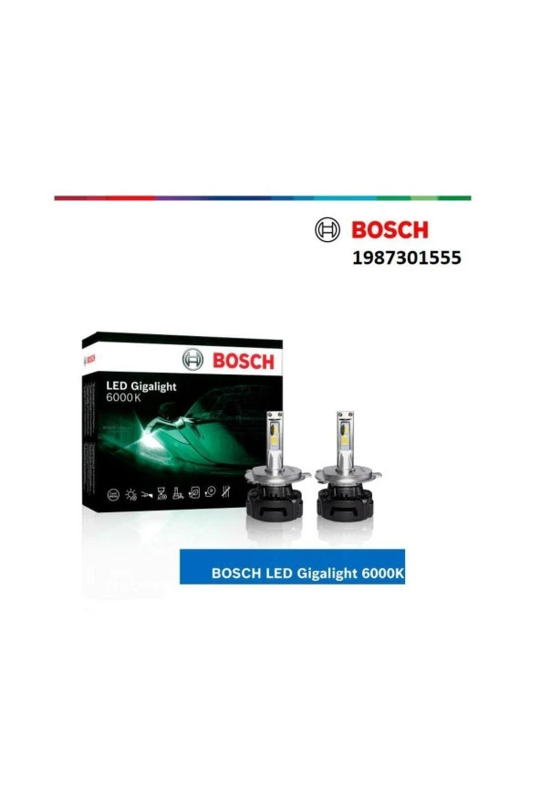 Bosch AMPUL LED GİGALİGHT 12V 30W HB4 6000K BOSCH 1987301555 2 ADET SET